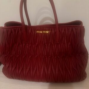 Miu Miu Pleated Tote